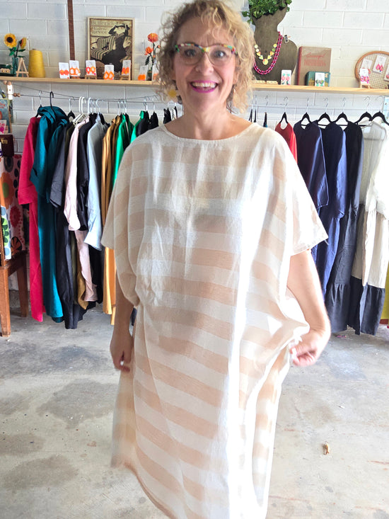Thick Pin Striped Kaftan