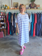 Thick Pin Striped Kaftan