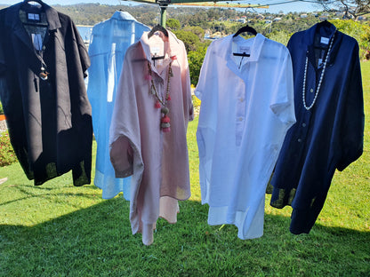 Bessie Linen Long Sleeve Top