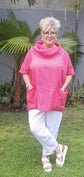 Maggie Linen Top - 40 % OFF SALE FOR DISCONTINUED PIECES DEDUCTED AT CHECK OUT