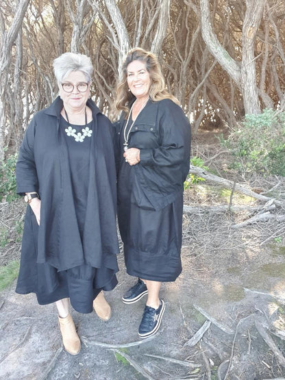 Daisy Linen Dress Round Neck